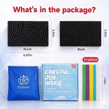 Sensory Board for Kids –Durable Silicone Sensory Activity Board –Sensory Toys for Kids with Autism, ADHD, Anxiety & Stress–Toddlers Calming Travel Essentials Fidget Toy for Kids 3+ & Adults