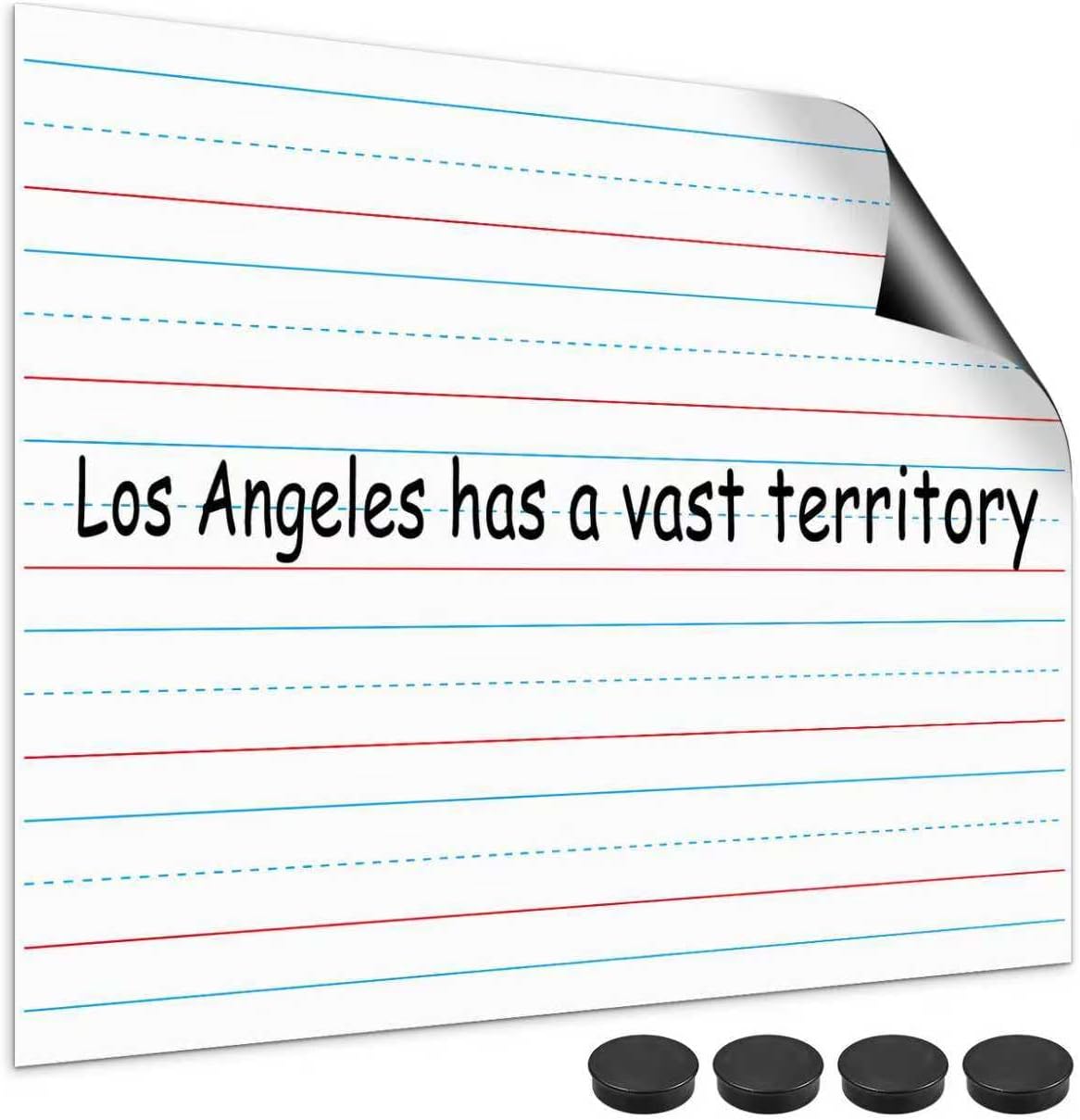 Magnetic Handwriting Paper – Large Magnetic Lined Paper for Whiteboard, 22" x 17" Primary Dry Erase Notebook Poster, Giant Early Writing Page for Classroom, Perfect Teacher Resource for Kids Learning