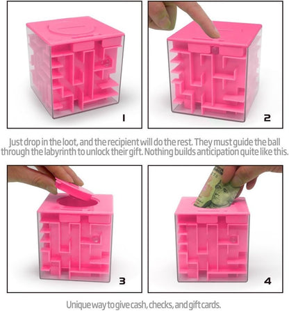 Trekbest Money Maze Puzzle Box - A Fun Unique Way to Give Gifts for Kids and Adults (Green)