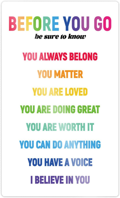 Inspirational Magnets,Motivational Magnets for Locker,8 Powerful Words for the Day Poster,Perfect for Refrigerator, Office, Locker - Ideal for Home, Students, Professionals (8 Words)