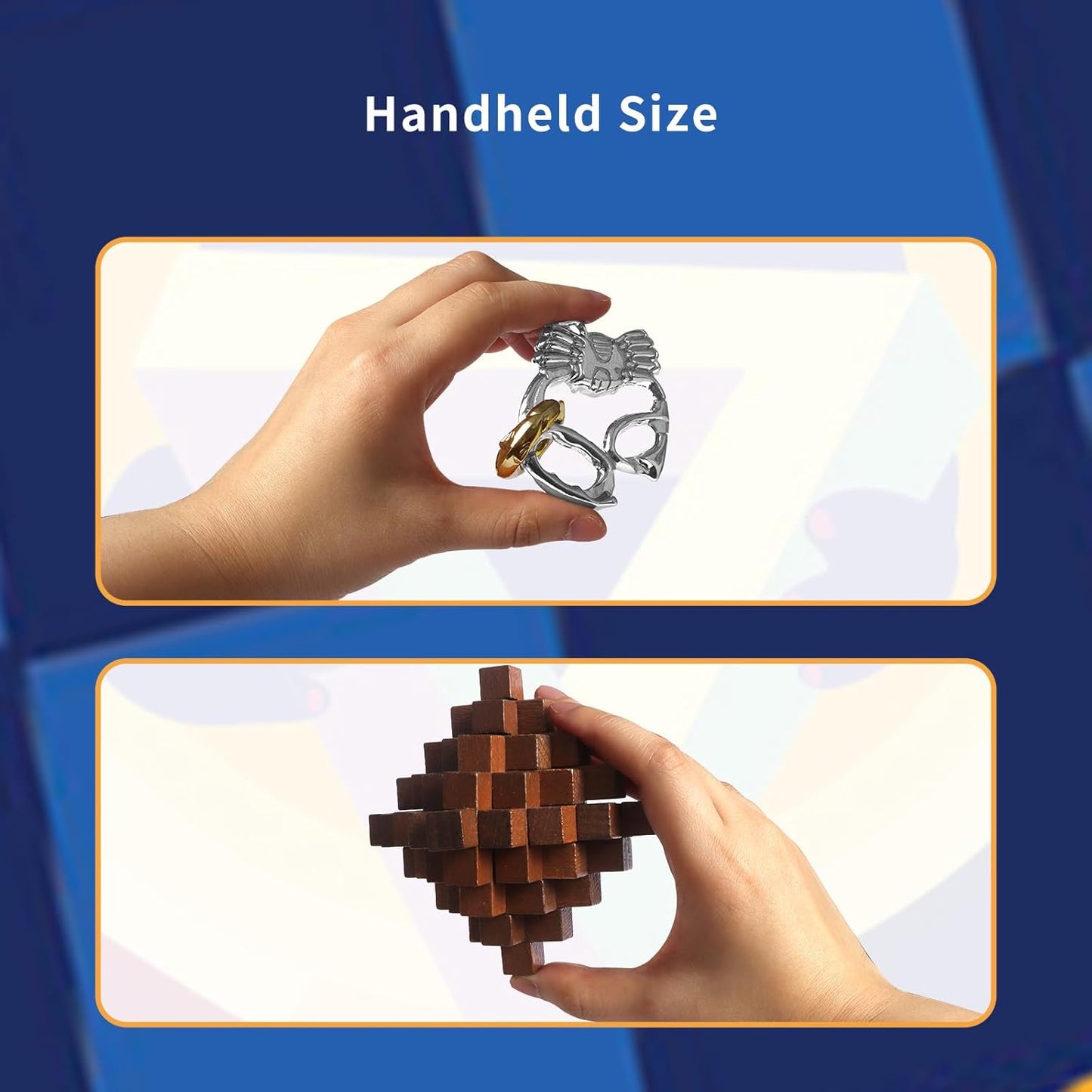 9pcs Difficulty Puzzles Gift for Adults, Teens, and Kids Brain Teaser Puzzles Game Desk Toys
