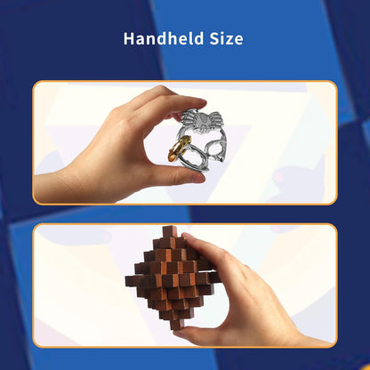 9pcs Difficulty Puzzles Gift for Adults, Teens, and Kids Brain Teaser Puzzles Game Desk Toys