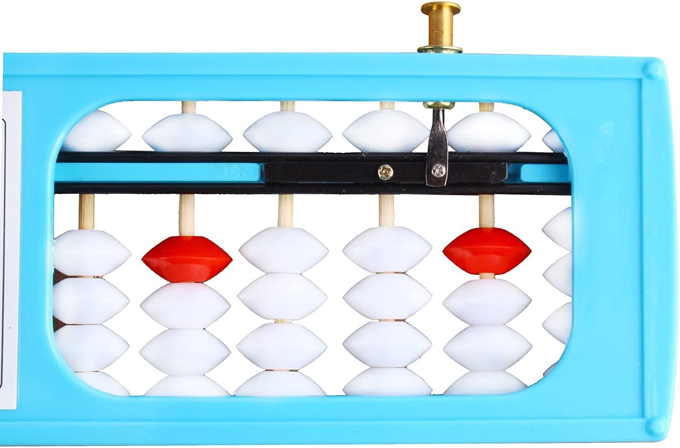Larcele Bead Arithmetic Counting Abacus with Reset Button,13 Column SP-02 (Black 2)