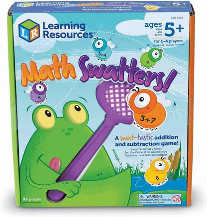 Learning Resources Mathswatters Addition & Subtraction Game - Math Games, Numbers Flash Cards, Classroom And Preschool Must Haves, Montessori, Fine Motor Skills Manipulatives, Kindergarten