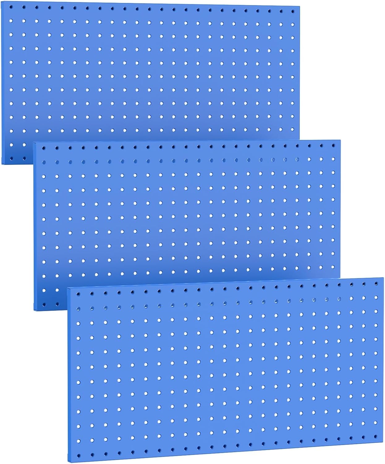 TORACK 3 PCS Metal Pegboard Panels(12x24 inch) for Wall Garage Tools Storage Pegboard for Workbench, Modular Peg Board Tool Organizer Board Kit(Pack of 3, Orange)