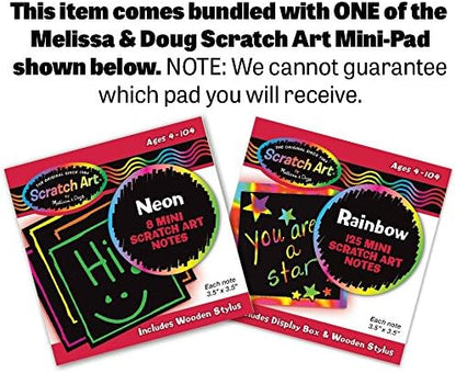 Melissa & Doug Wooden Lacing Shoe & 1 Scratch Art Mini-Pad Bundle (03018)
