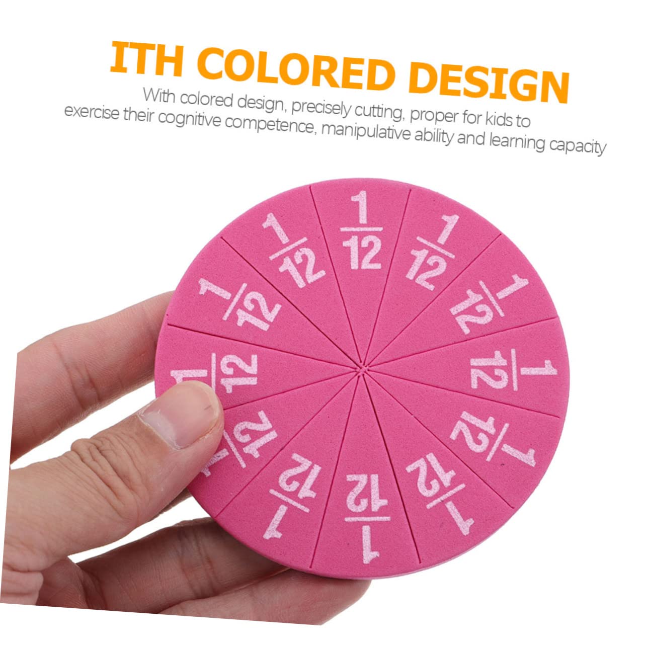 NUOBESTY 2sets Magnetic Fraction Circles Math Supplies for Boys and Girls Toy Homeschool