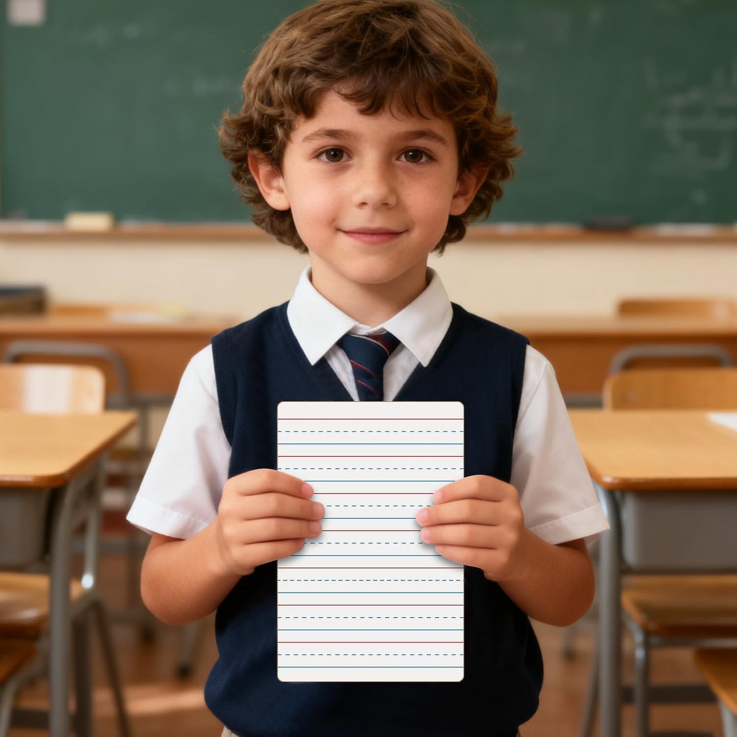 4-Pack Mini Dry Erase Boards, 6"x9" Double-Sided Lined Whiteboards for Students, Teachers – Reusable Boards for Math, English, Handwriting Practice, Ideal for Classroom & Homeschool Learning