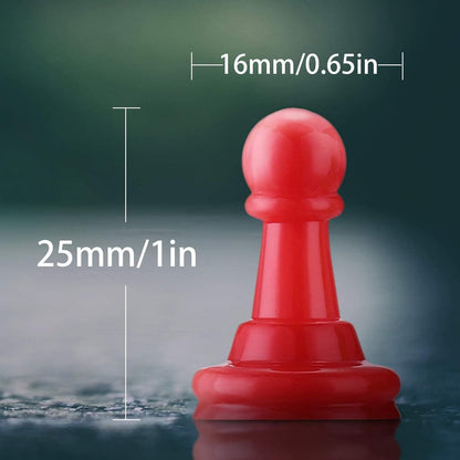 Hestya 96 Pcs Board Game Pieces Multicolor Plastic Pawn Pieces for Board Chess Components 1 Inch Pawns Tabletop Markers Arts and Crafts