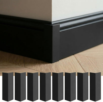 Pangda Baseboard Corners Blocks Self Adhesive Rubber Safety Corner Protectors Proofing Edge Guard Corner Cushion for Wall Furniture Edge(White,12 Pcs)