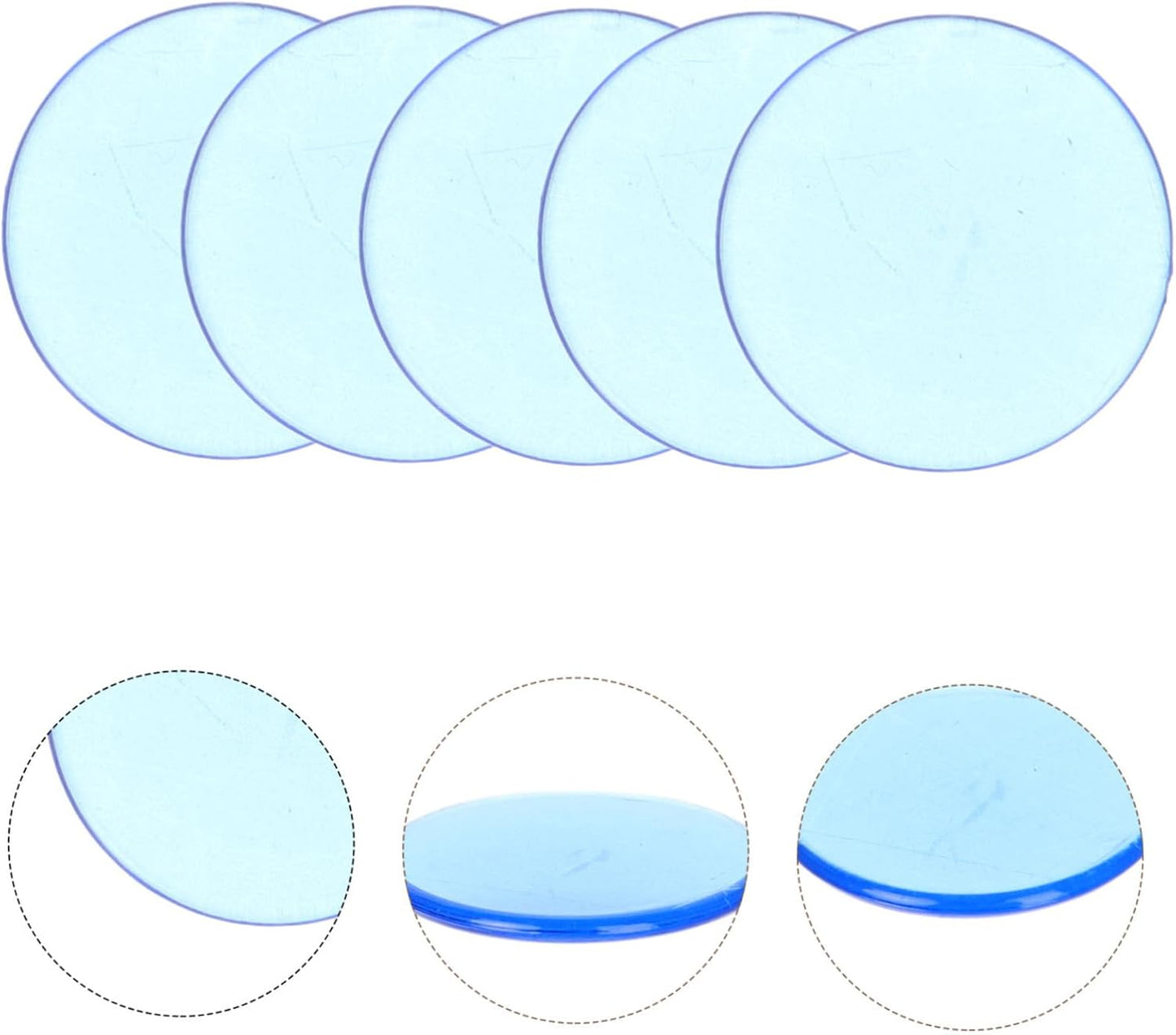 100pcs Clear Bingo Chips Transparent Counting Chips for Math Learning Game Night Plastic Game Markers for Bingo Educational Activities