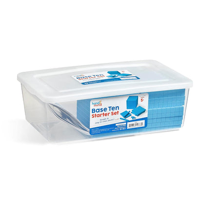 hand2mind Blue Plastic Base Ten Blocks Complete Set, Place Value Blocks, Counting Cubes for Kids Math, Base Ten Blocks Classroom Set, Math Blocks Kindergarten, Base 10 Math Manipulatives (Set of 644)