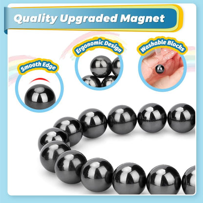 22PCS Round Magnetic Stones Fidget Toy Magnet Science Kit for Adults, Large Hematite Magnet Ball Desk Toy for Men Women, Whiteboard Locker Magnetic Rocks for Home Office