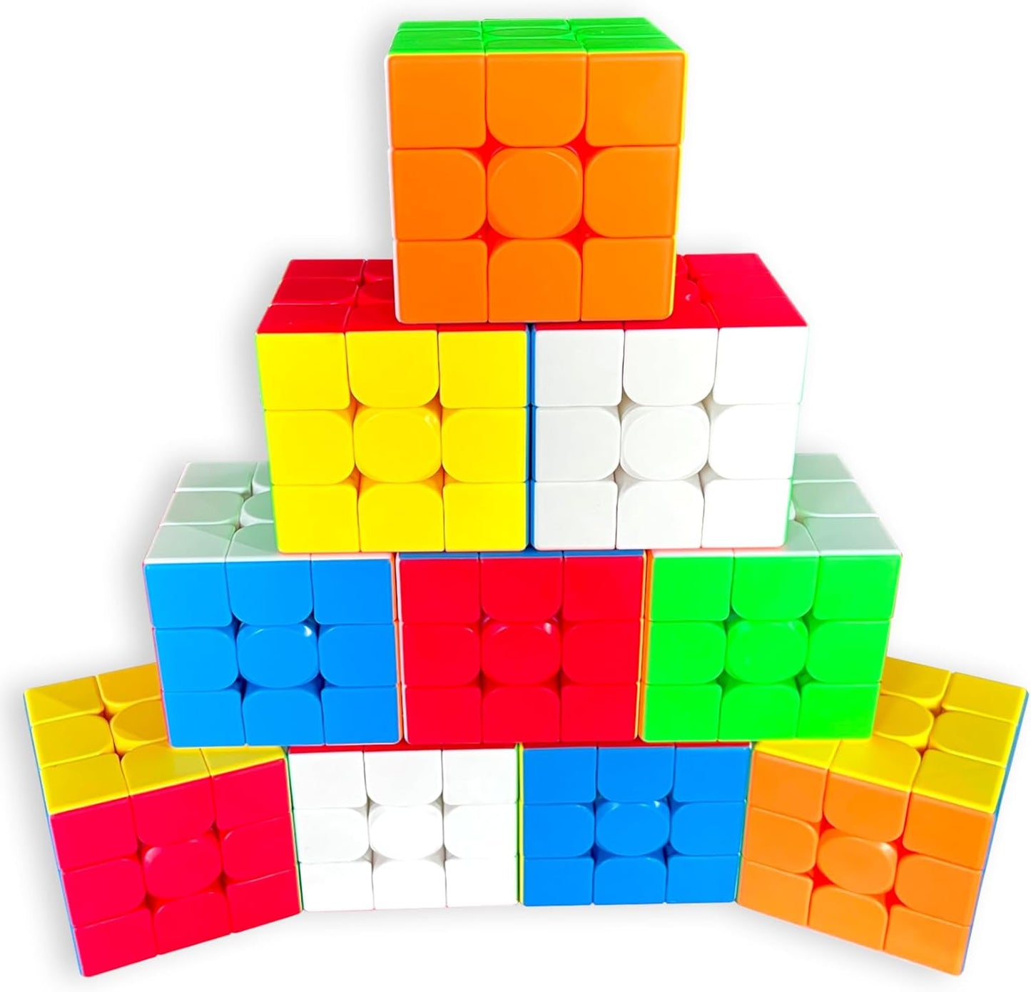 CFMOUR Speed Cube 3x3x3 - Moyu Meilong 3C, Stickerless Magic Cube 3x3, Fast Smooth Turning Vivid Colour 3D Puzzle Brain Toy Travel Games, Turns Quicker Than Original