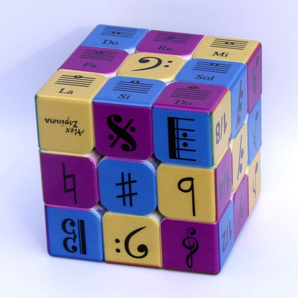 Speed Cube 3x3x3 Music Notes Design Magic Cube Puzzle,IQ Games Puzzles Relief Effec Gift Music Lovers Kids Adult Toys,5.6cm/2.2"