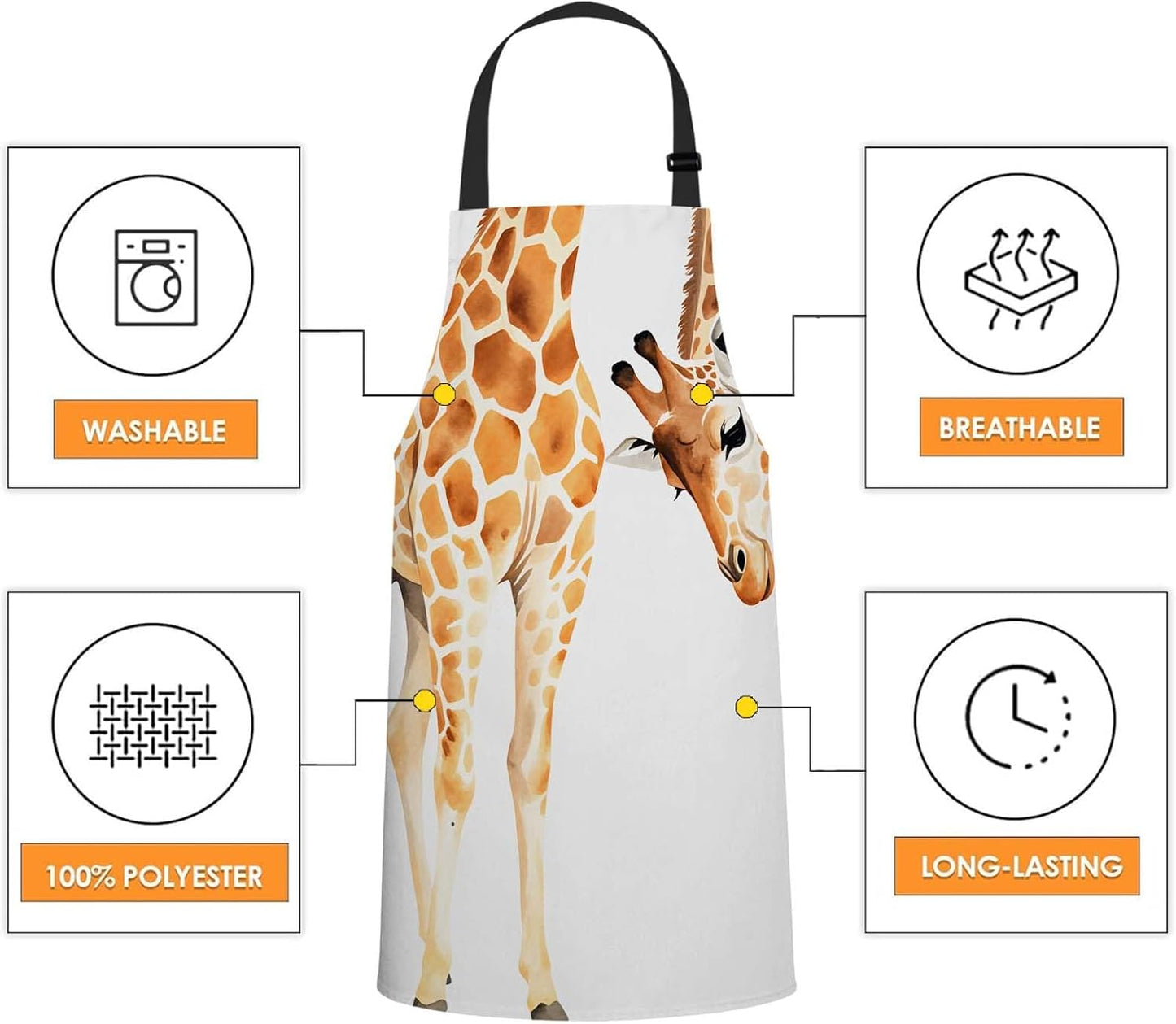 WONDERTIFY Science Education Sketch Apron,Laboratory Chemistry Book Equation Loupe Beaker Flask Glass Bib Apron with Adjustable Neck for Men Women,Suitable for Kitchen Cooking Chef Grill Bistro Apron