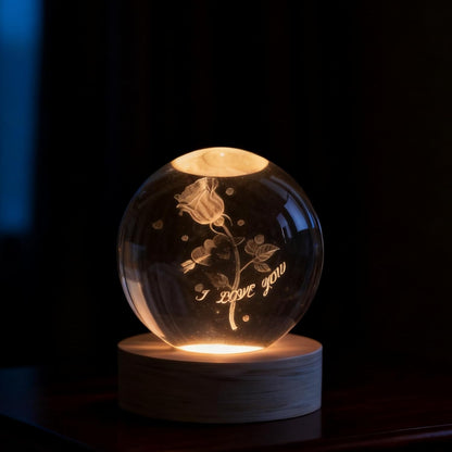 3D Solar System Crystal Ball, 2.4in Universe Gifts Decorative Quartz Glass Ball, Space Laser Engraved Model Astronomy Decor, Physics Display Sculpture Home Decor Crafts for Friends Mom Women Boys