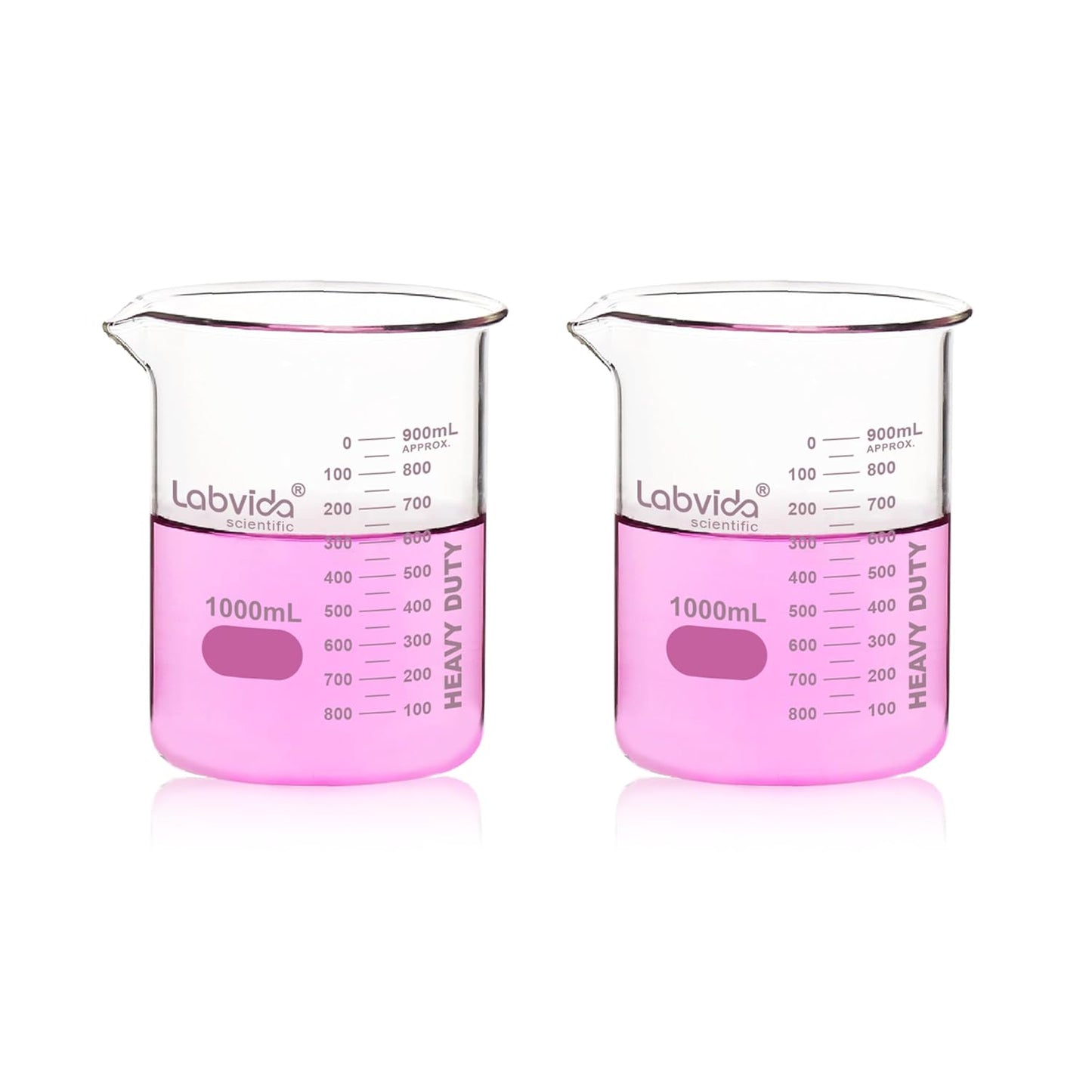 12pcs 50ml Upgrated Thick Glass Beakers, Shot Glass Beaker set, 3.3 Boro Griffin Low Form, Double Scale, LVA003