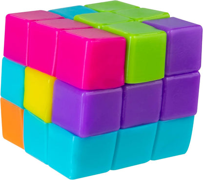 ORB Tabalicious Squish N' Stack Puzzle Cube Squishy Toy - Fun, Cute, TABA Squishies Puzzle Cube with 7 Pull Apart Shapes - Squishy Stress Ball Toys - Kawaii Sensory Fidget Toys for Kids and Adults