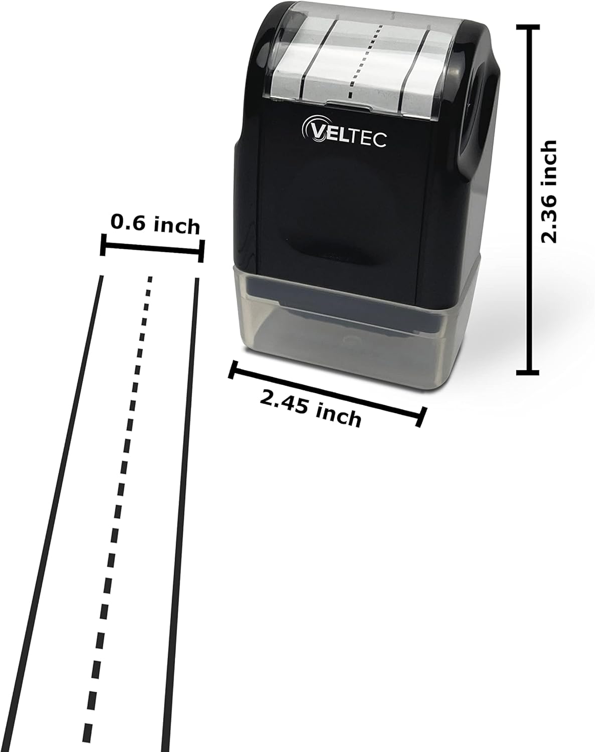 Veltec Dashed Handwriting Lines Practice Roller Stamp for Kids, Parents and Teachers (Black)