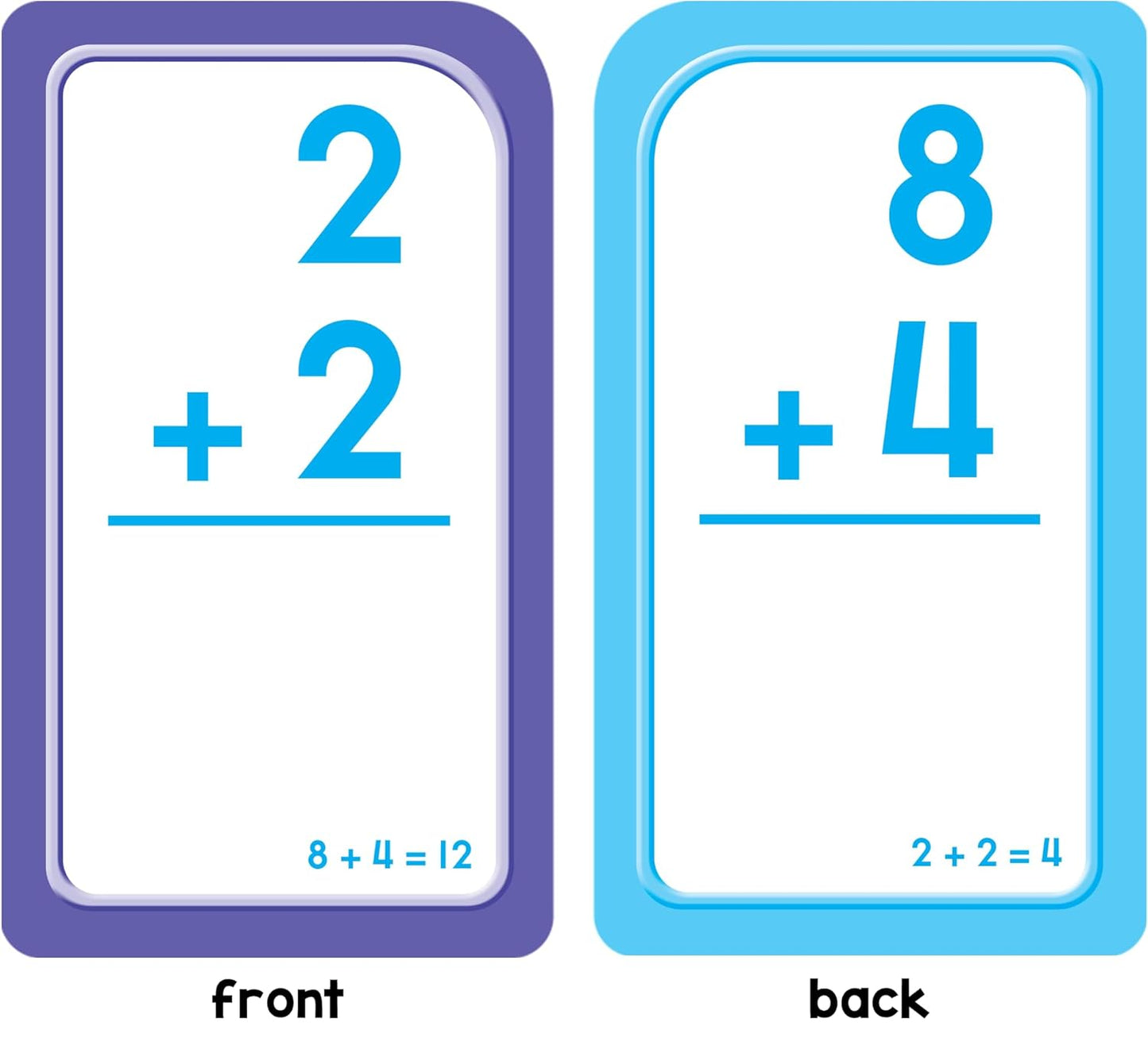 School Zone Addition 0-12 Flash Cards: 56 Cards, 1st Grade, 2nd Grade, Numbers 0-12, Elementary Math, Problem Solving, Addition Problems, Counting, Ages 6+, Packaging May Vary