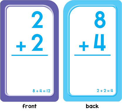 School Zone Addition 0-12 Flash Cards: 56 Cards, 1st Grade, 2nd Grade, Numbers 0-12, Elementary Math, Problem Solving, Addition Problems, Counting, Ages 6+, Packaging May Vary