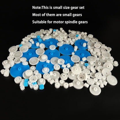 200PCS Module 0.5 Plastic Gear Single Gear Spindle Gear Small Motor Gears for DC Motor RC Car Robot DIY Model Toy Parts (White)
