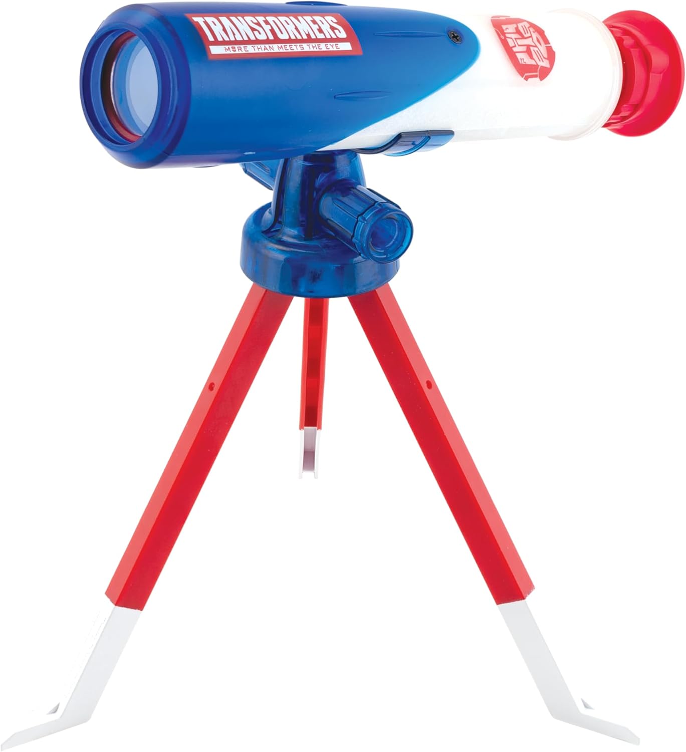 Transformers Jr. Telescope for Kids – 6× Magnification, Glow-in-The-Dark Tube, Sliding Focus, Collapsible Tabletop Tripod – Fun Beginner Telescope for Astronomy & Wildlife