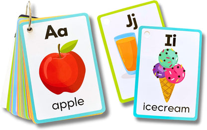 English Alphabets Flash Cards (Realistic Images)