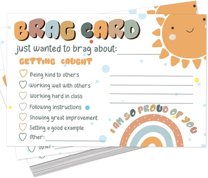 LOVEDMORE Video Game Theme Positive Brag Card, Teacher Mail for Elementary Classroom Must Have Rewards to Students, Elementary Teacher Supplies