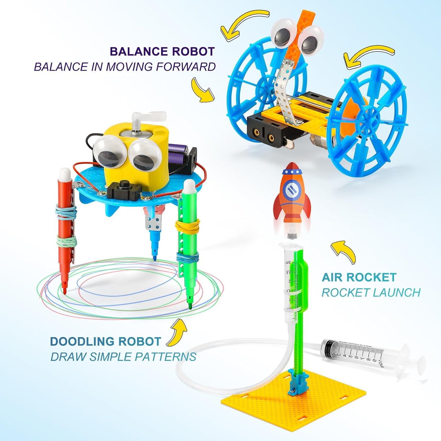 STEM Robotics Kits for Kids Age 8-12 8-10, Science Kits for Kids 8-12, STEM Toys for Boys Age 8 9 10 12 13 14 Girls Boys Birthday Gifts, Robot Building Crafts 8-12 Engineering Motor Set