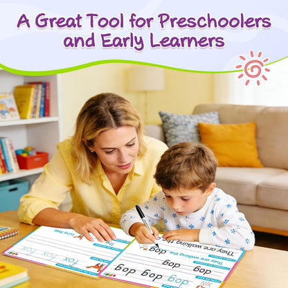 CVC Word Games Sentence Building for Kids, Sight Words Flash Cards Phonics Games Learn to Write Workbooks, Preschool Kindergarten Learning Activities Classroom Must Haves Homeschool Supplies
