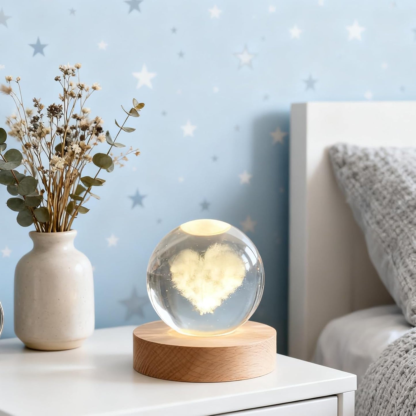 3D Solar System Crystal Ball, 2.4in Universe Gifts Decorative Quartz Glass Ball, Space Laser Engraved Model Astronomy Decor, Physics Display Sculpture Home Decor Crafts for Friends Mom Women Boys