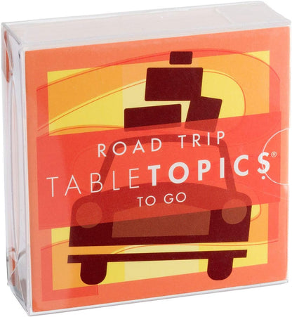 TableTopics Road Trip to Go Conversation Cards for Families, 40 Questions for Fun & Connection with Kids in The Car, During Travel, & Game Night, Roadtrip Essential, Stocking Stuffer