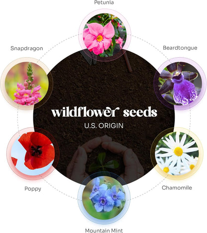 Wildflower Seed Paper - Set of 24 Purple Butterfly-Shaped with Envelope and Planting Instruction, Writable & Plantable Gift for Mom and Plant Lover, Ideal for Wedding, Memorial, Baby Shower