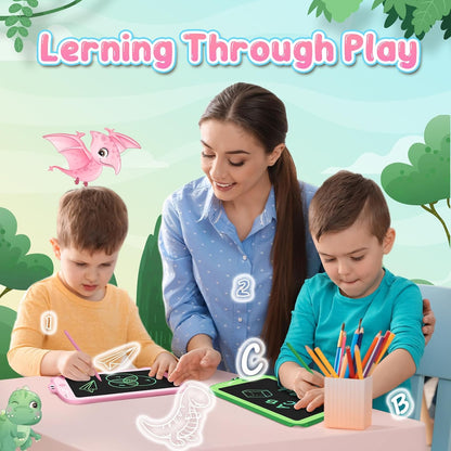 LCD Writing Tablet for Kids 8.5" Toddler Toys Learning Drawing Board Dinosaur Toys for 3 4 5 6 7 Year Old Boys Girls Birthday Gifts Idea Light Doodle Pad