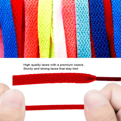Flat Shoe laces 52" Lengths 5/16" Wide Shoelaces for Athletic Tennis Sneakers
