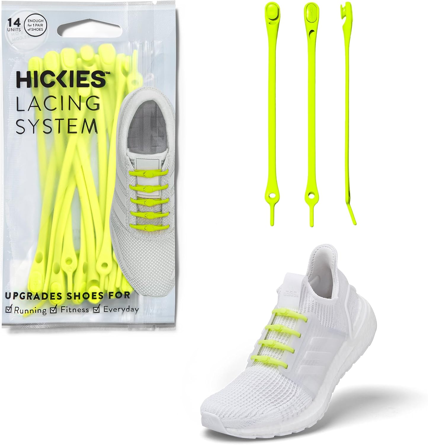 HICKIES No Tie Shoelaces – Elastic, Waterproof, Unisex Shoelaces for Adults, One Size Fits All for Sneakers & Running Shoes
