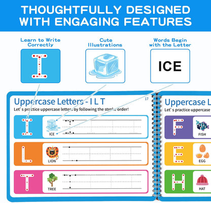 Preschool Learning Activities, Tracing Books for Kids Ages 3+, Toddler Handwriting Practice, Letter Tracing for Kids, Preschool Kindergarten Workbooks 3+, Learning Books for 3+ Years Old