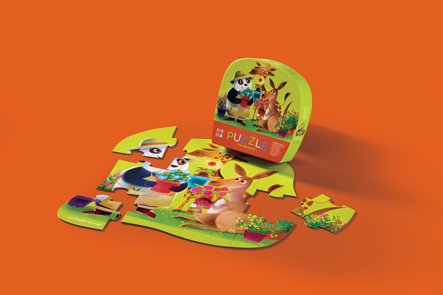 Crocodile Creek 12-Piece Mini Jigsaw Puzzle - Fun Floor Puzzles for Kids Ages 2-4 and Up - Heavy-Duty Shaped Box for Storage - Fire Truck - 12" x 9" Finished
