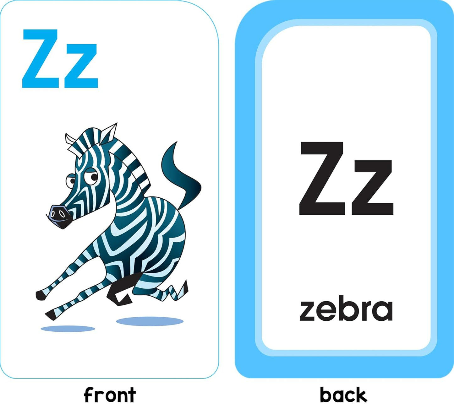School Zone Alphabet Fun Flash Cards: 56 Cards, Preschool, Kindergarten, ABCs, Uppercase and Lowercase Letters, Spelling, Ages 4 to 6