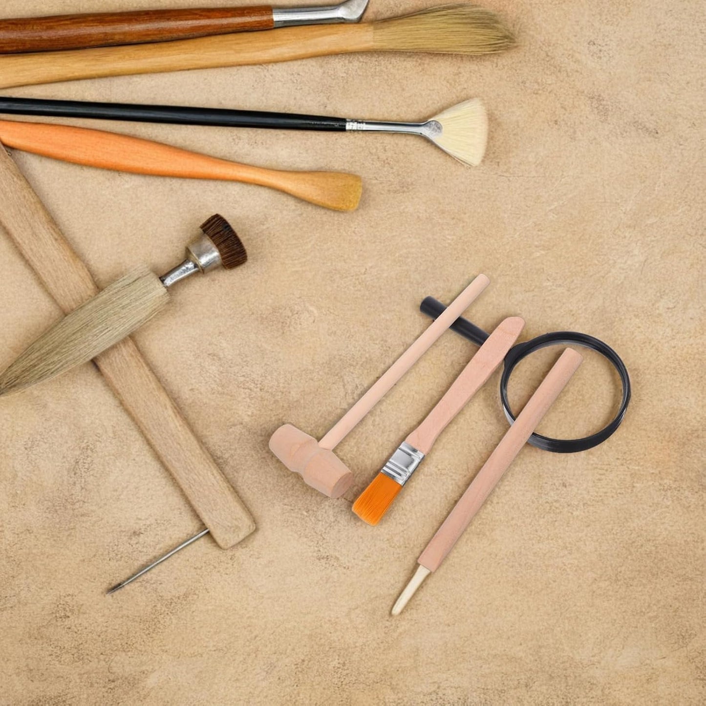 HOMSFOU 3 Sets Kids Dinosaur Dig Kit - Plastic Excavation Tools with Hammer, Chisel & Brush for Archaeological Learning & Dinosaur Digging Toys