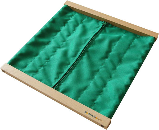 MONTESSORI OUTLET Montessori Practical Life Frames for Fine Motor Skills & Independence Development | Zipping Frame to Learn to Zip Clothes (Ages 3-6)