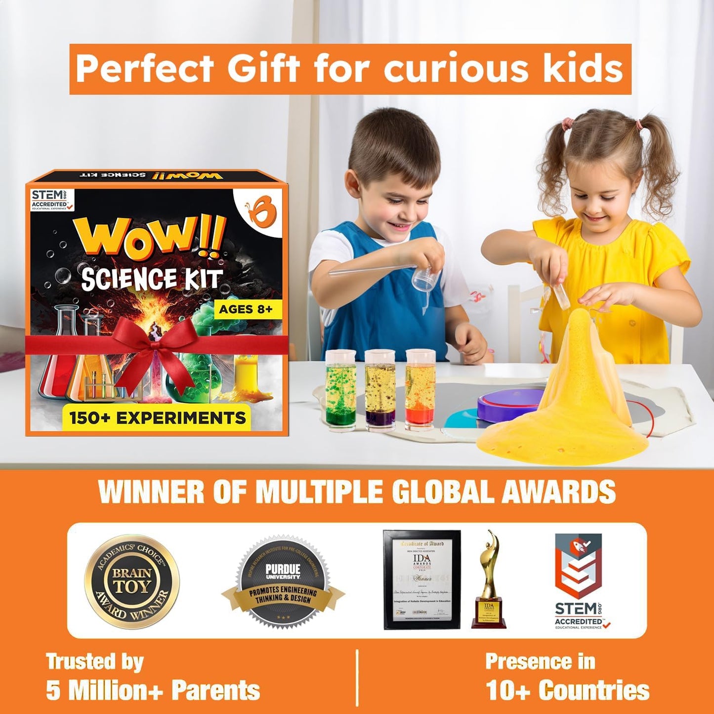 Butterfly EduFields 100+ Girls Science Kit for Kids Ages 4 5 6 7 8 | Girls in STEM & Science Experiments | Educational Gift Ideas for 4 5 6 7 8 Year Old Girl | STEM Projects, Fun Learning