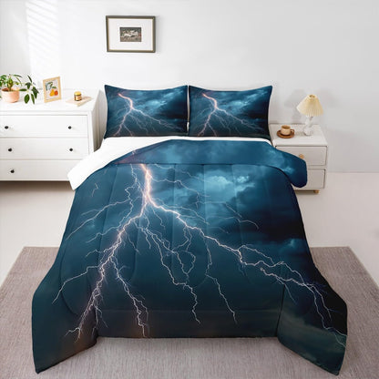 Castle Fairy Drum Kit Comforter Set,Musical Instruments Bedding Set for Kids Girls Women,Adults Rock Music Comforter,Neon Lighting Quilted Duvet Set Bedroom Collection Twin Size 2Pcs