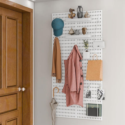 8-Pack 22"x44" Plastic Pegboard Panels Durable Modular Organizer Boards for Wall Storage, Garage, Workshop & Craft Room – Lightweight & Easy to Install
