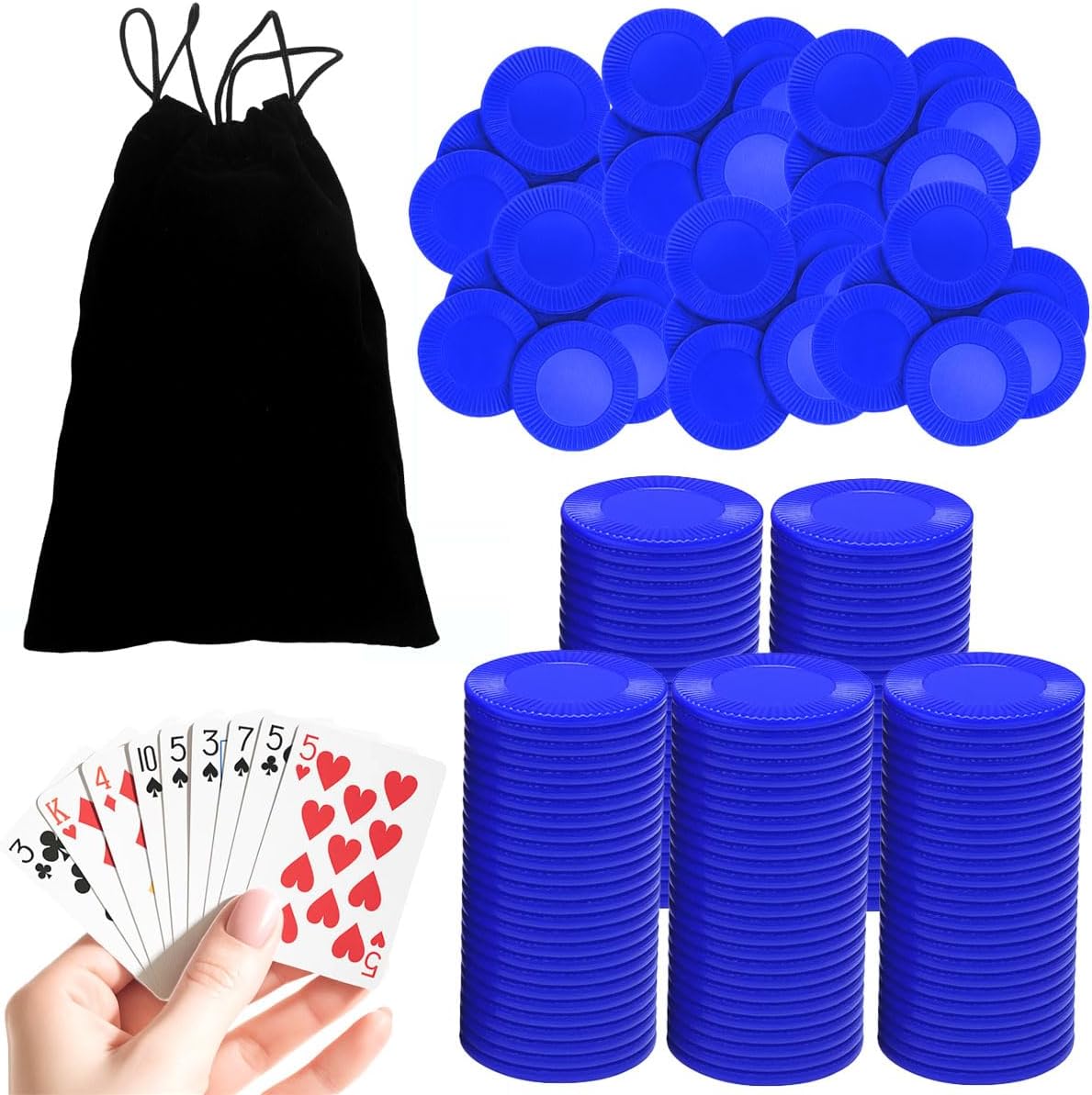 120Pcs 6-Color Plastic Poker Mini Chips (2.2CM Diameter) - Bulk Game Chips for Poker Play,Math Counting Learning, You Teaching & Rewards (6color)