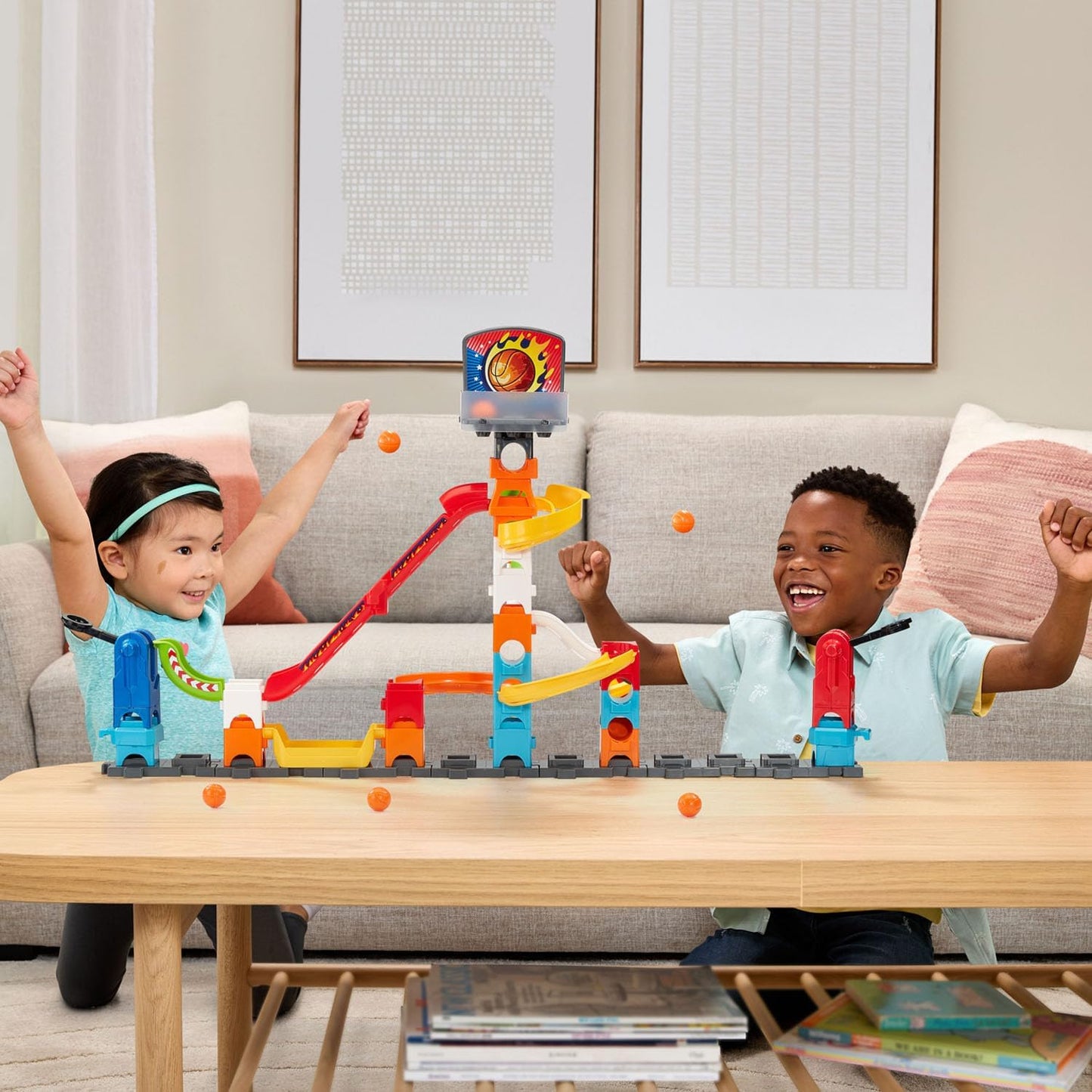 VTech Marble Rush 3-Point Launch Set with Mini Basketball Hoop