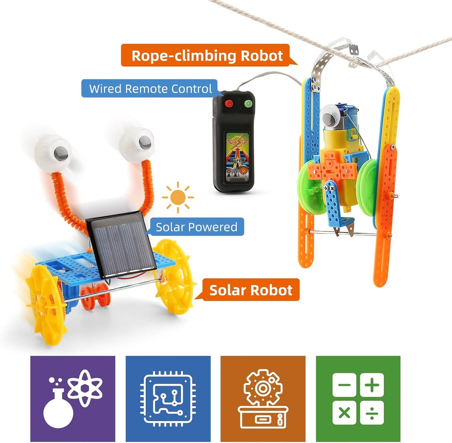 STEM Toys for Ages 8-13, Boys Crafts Robotics Science Kits for Kids Age 8-12, Robot Building Kit for Kids 8-10, Experiments Activities, Engineering STEM Toys 7+ 6 7 8 9 10 11 12 + Year Old Gifts