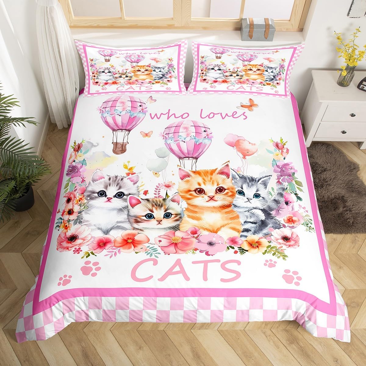 Drum Kit Duvet Cover,Kids Musical Instruments Bedding Set,Rock Music Comforter Cover for Boys Girls Room Decor,Neon Lighting Lightweight Bedspread Cover Twin Size with 1 Pillow Case(No Comforter)